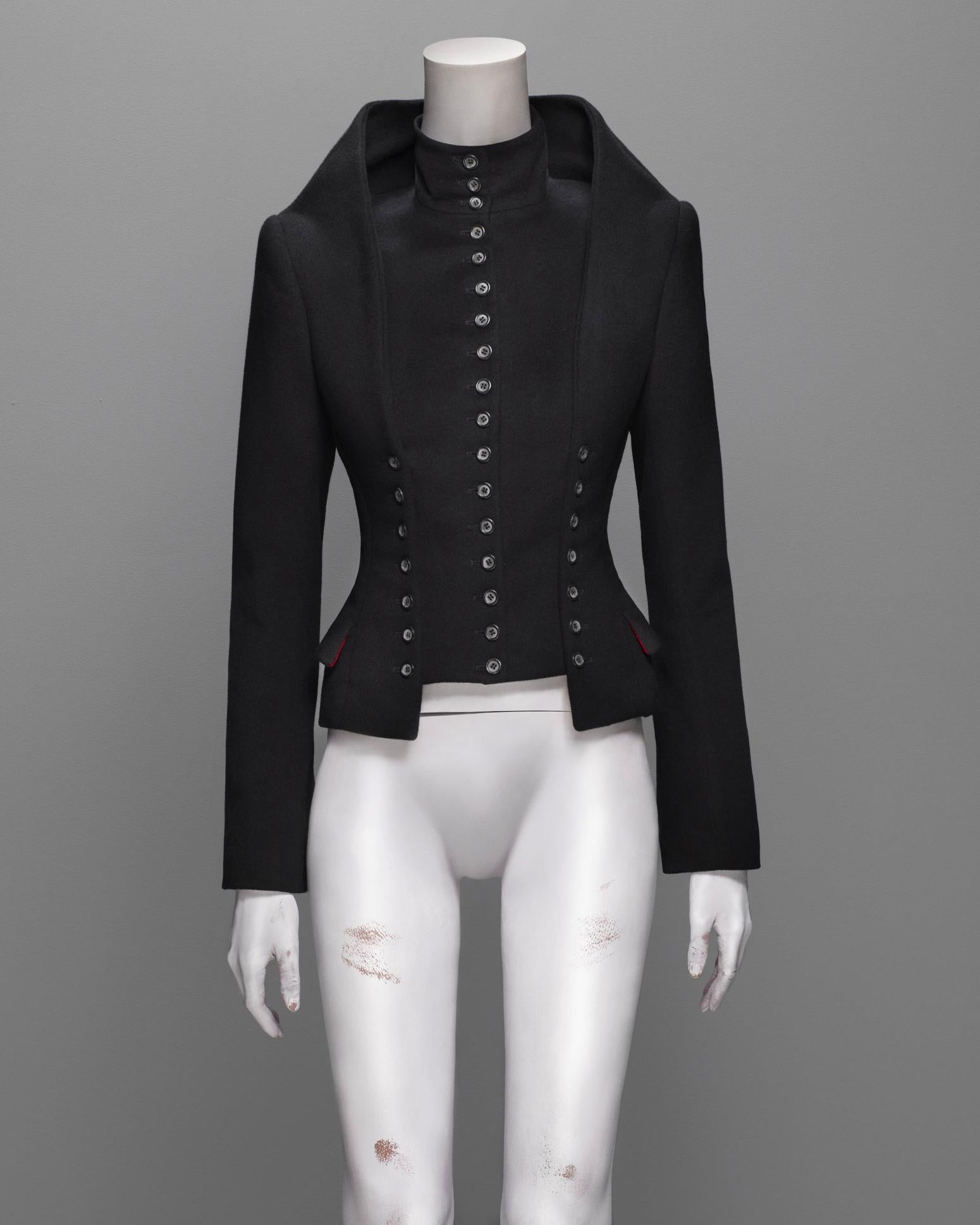 Alexander McQueen Black Cashmere 'Joan' Suit, FW 1998 For Sale 1
