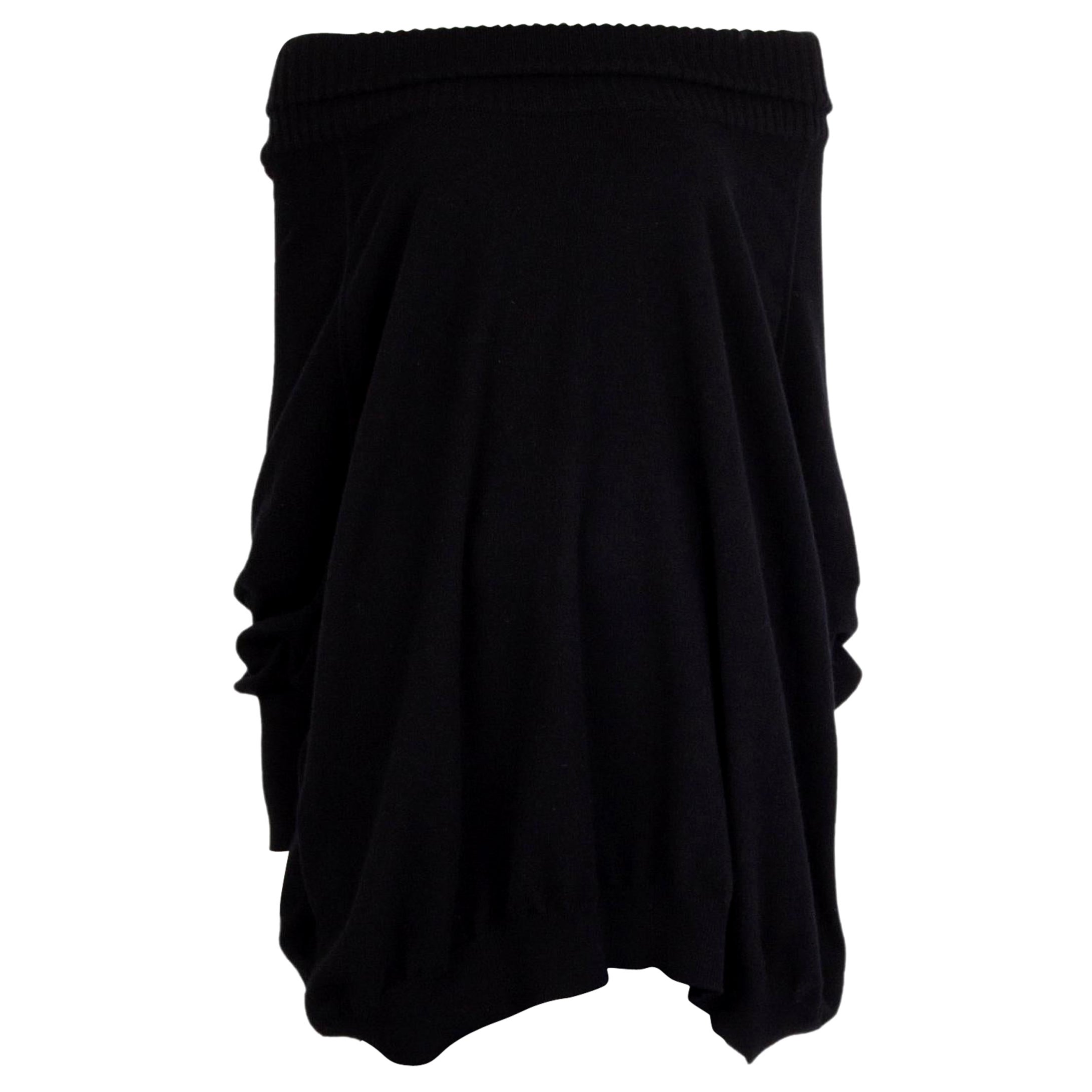 Alexander McQueen black cashmere Off the Shoulder Sweater M