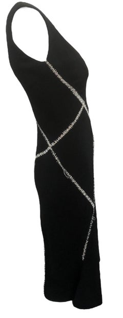 Alexander McQueen Black Cocktail Dress with Anatomical Seamwork, 2004