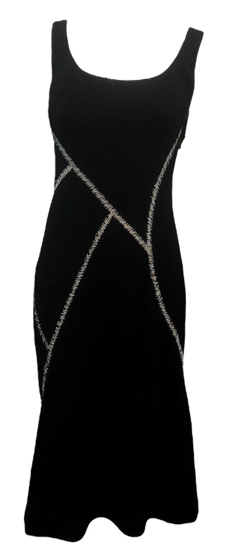 Alexander McQueen Black Cocktail Dress with Anatomical Seamwork, 2004 In New Condition For Sale In Los Angeles, CA