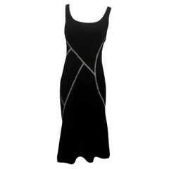 Alexander McQueen Black Cocktail Dress with Anatomical Seamwork, 2004