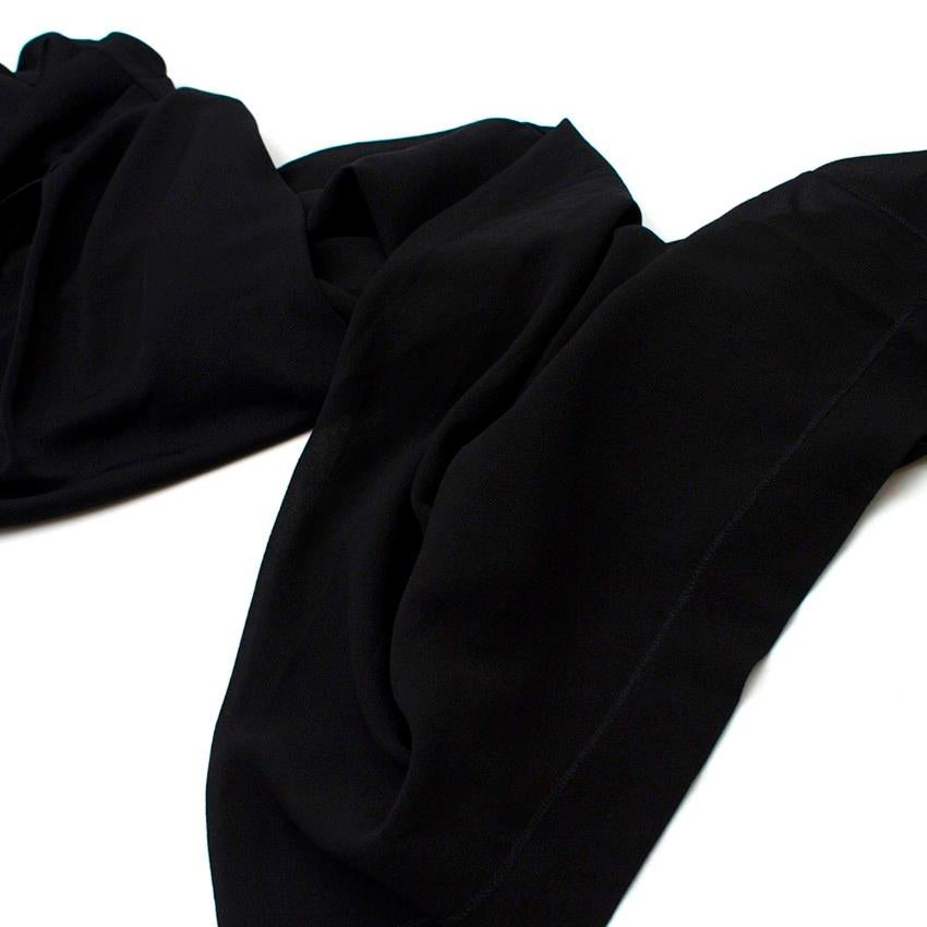 Alexander McQueen Black Cold Shoulder Asymmetric Midi Dress US 10 4