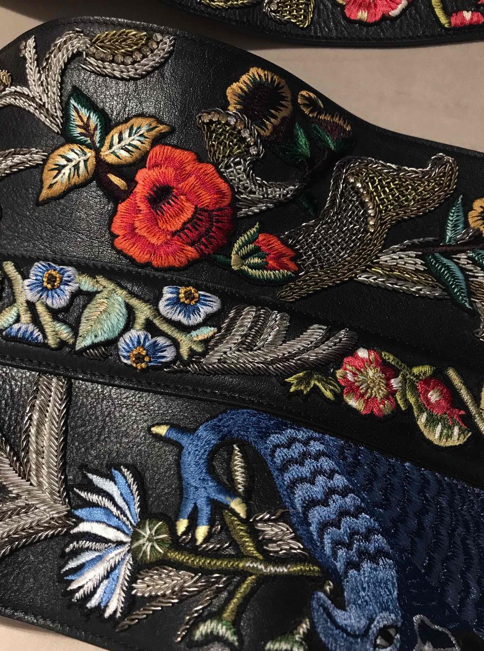 embroidered corset belt