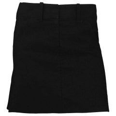 Alexander McQueen Black Cotton Skirt w/ Ruffle sz 38