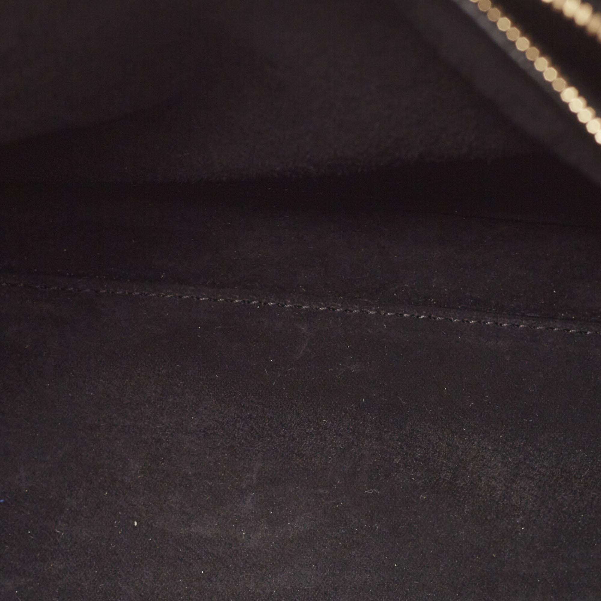 Alexander McQueen Black Croc Embossed Leather Heroine Bag For Sale 5