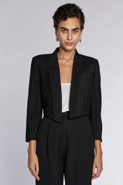 Alexander McQueen black cropped jacket 90s