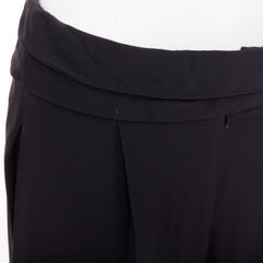 ALEXANDER MCQUEEN black cummerbund waistband tapered cropped trousers IT40 S