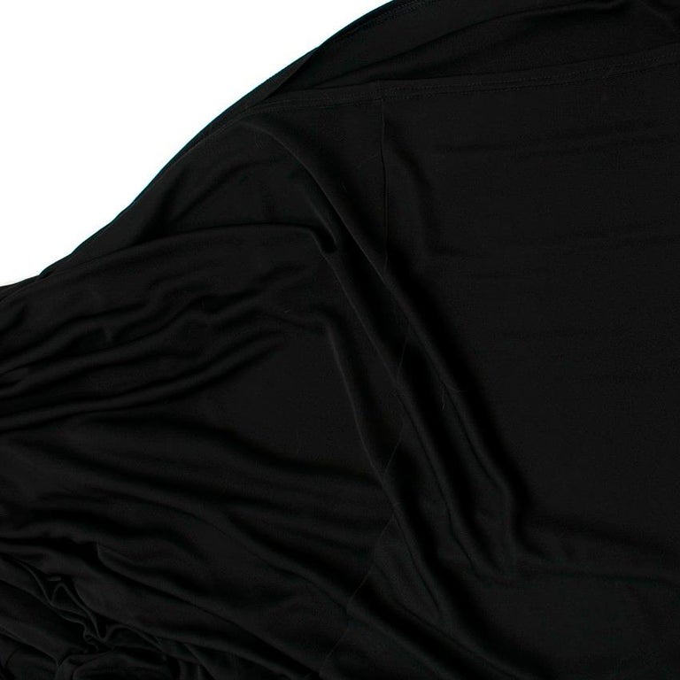 Alexander McQueen Black Draped Asymmetric Dress IT 40 at 1stDibs