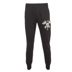 Alexander McQueen Black Embroidered Rib Knit Joggers S