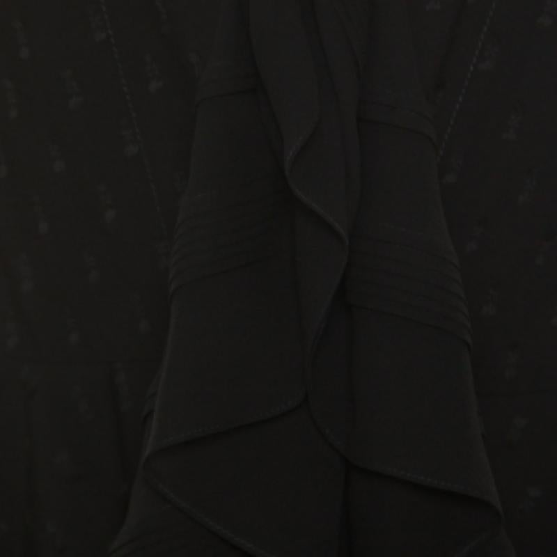 Alexander McQueen Blazer recortado con detalle drapeado de imitación a capas negro S en venta 2