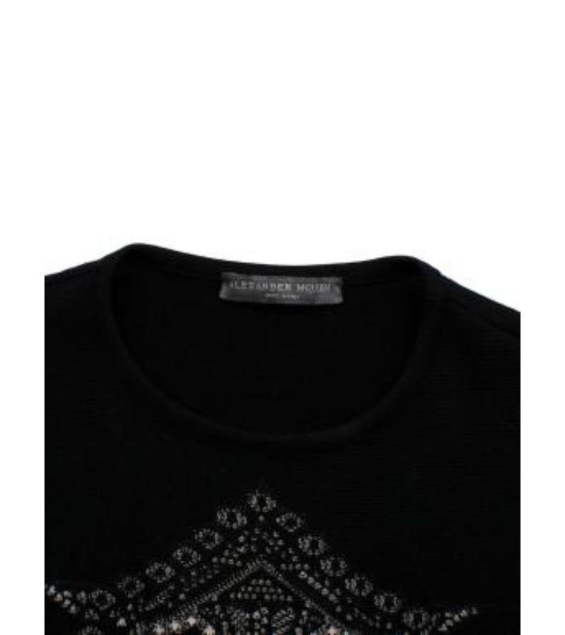 Women's Alexander McQueen Black Fitted Knitted Dress For Sale