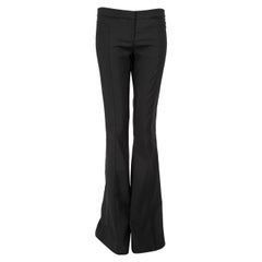 Alexander McQueen Black Flared Wool Trousers Size XS Alexander McQueen Black Flared Wool Trousers Size XS