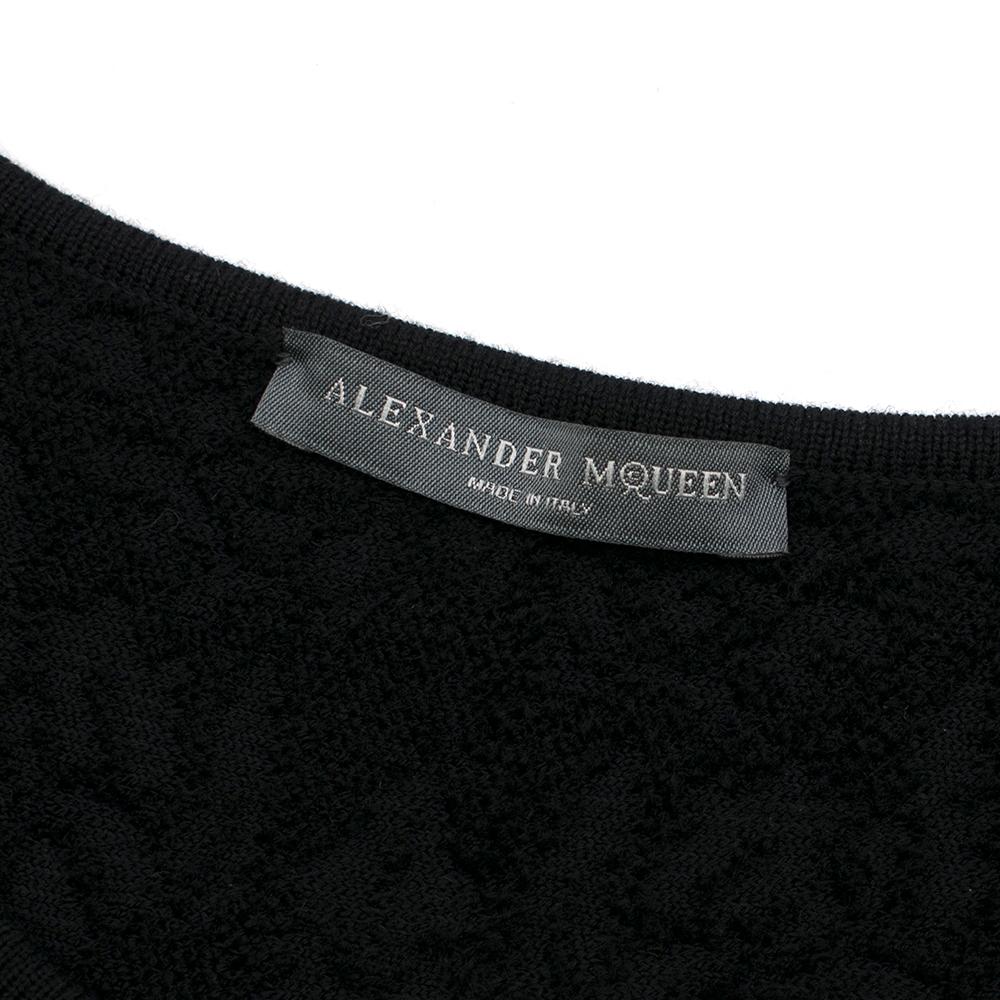 Women's Alexander McQueen Black Flocked Velvet Dress SIZE S