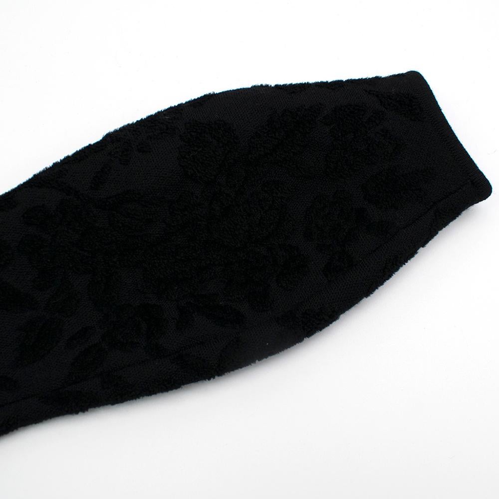 Alexander McQueen Black Flocked Velvet Dress SIZE S 2