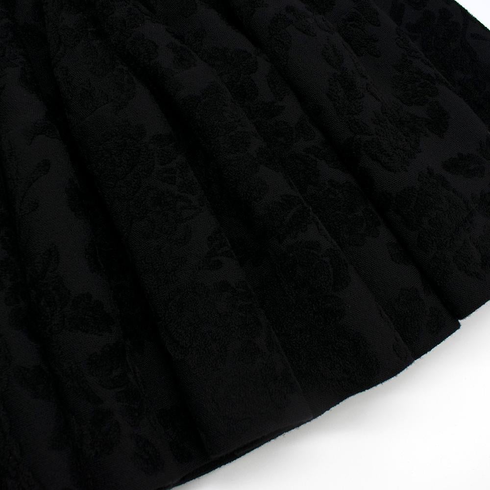 Alexander McQueen Black Flocked Velvet Dress SIZE S 3