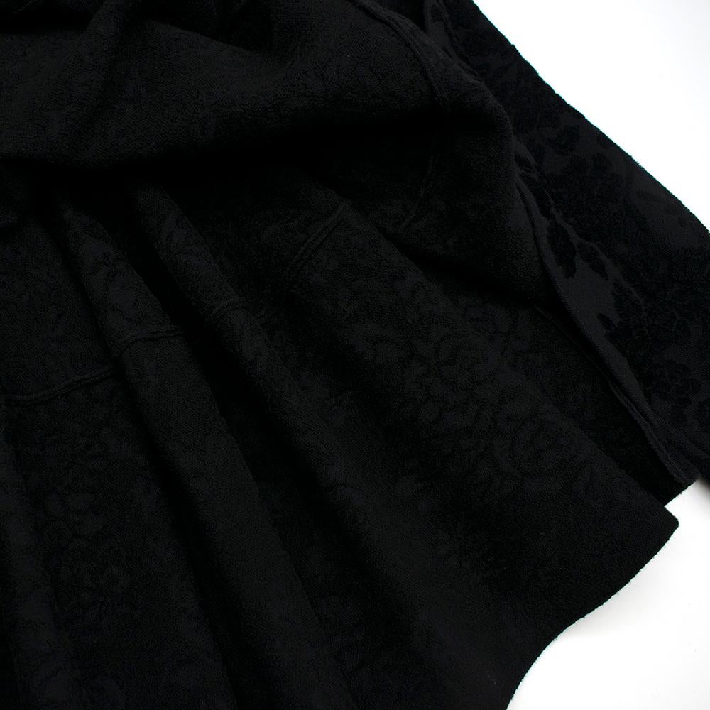 Alexander McQueen Black Flocked Velvet Dress SIZE S 4