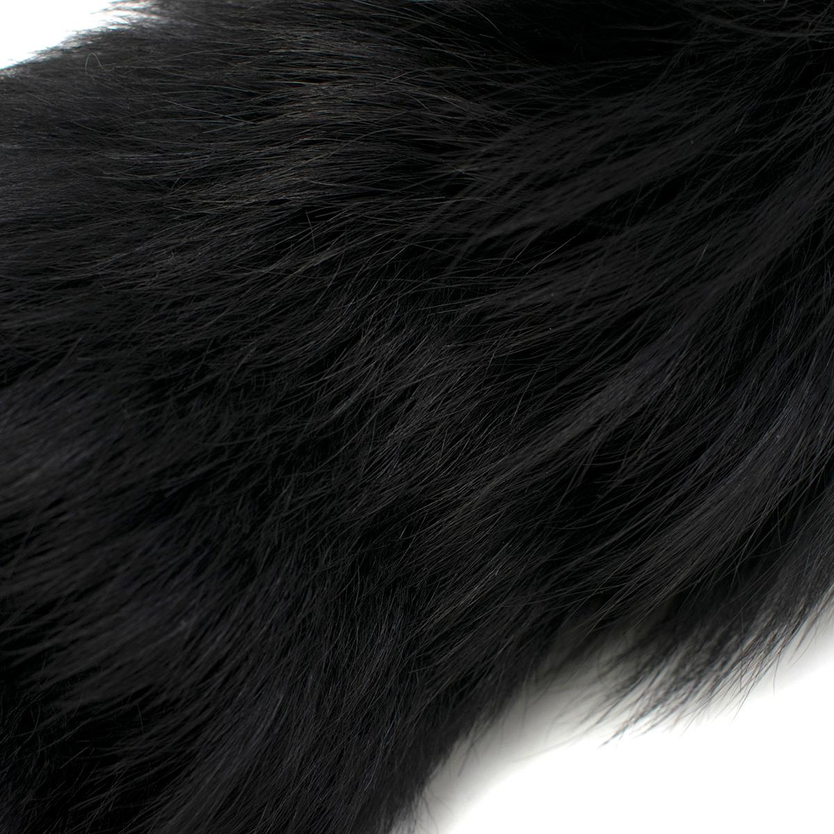 Women's or Men's Alexander McQueen Black Fox Fur Tail Charm