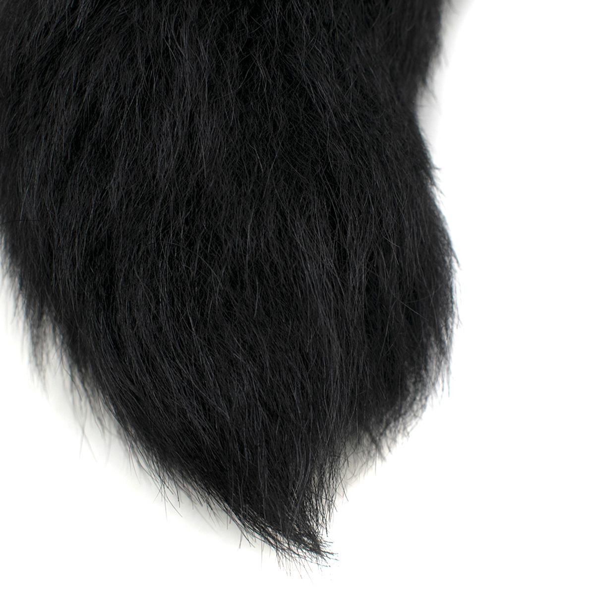 Alexander McQueen Black Fox Fur Tail Charm 1