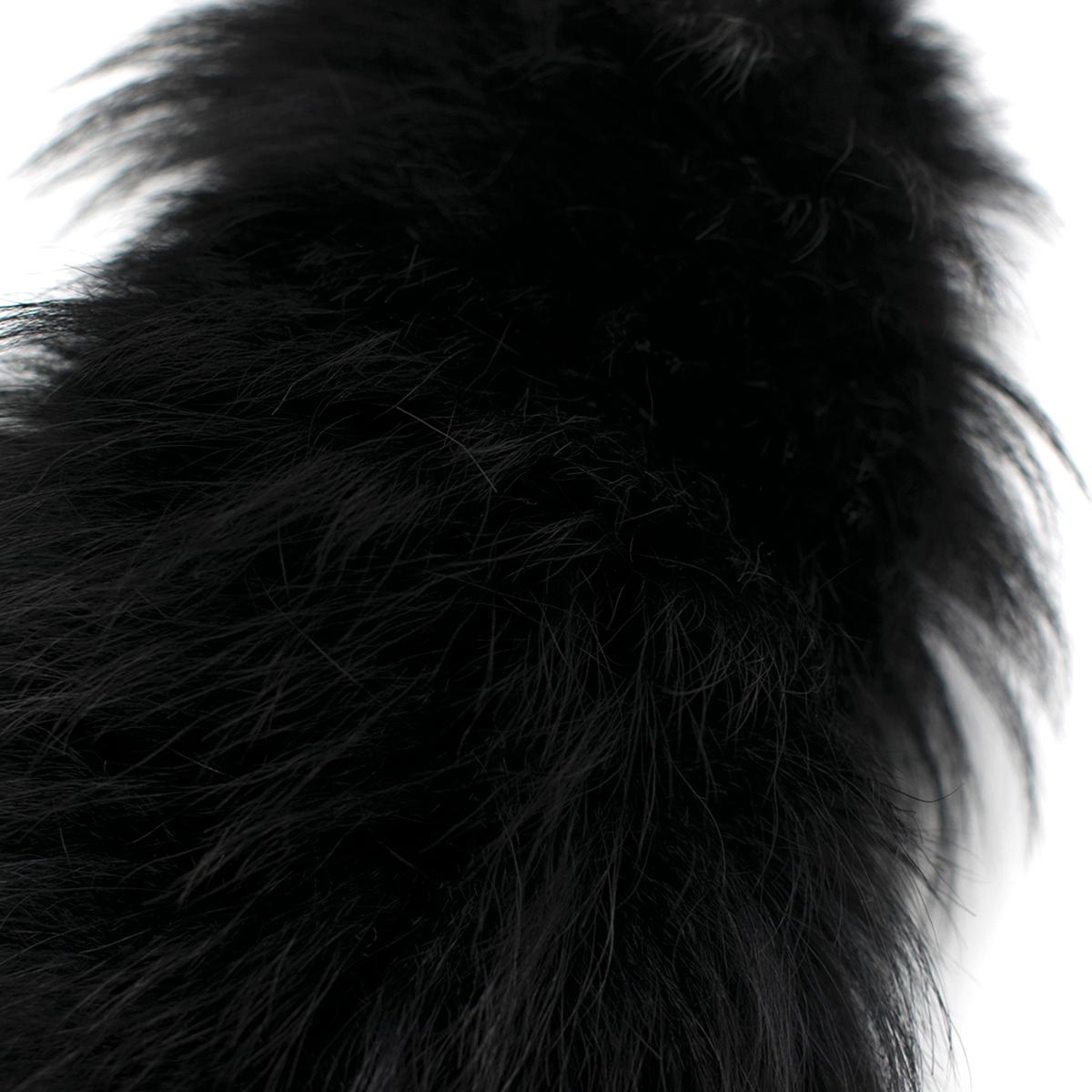 Alexander McQueen Black Fox Fur Tail Charm 2