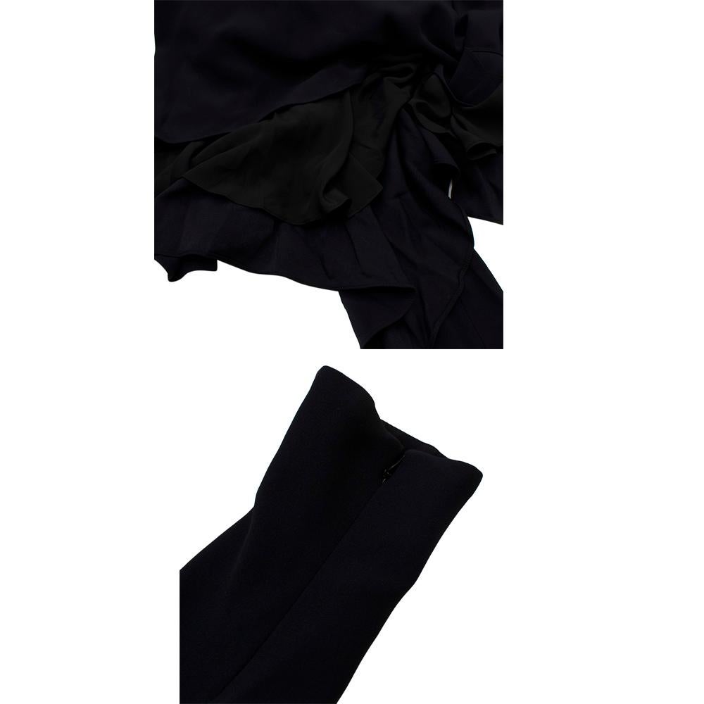 Alexander McQueen Schwarz Gold verschönert Kragen Cut-Out Kleid US6 6