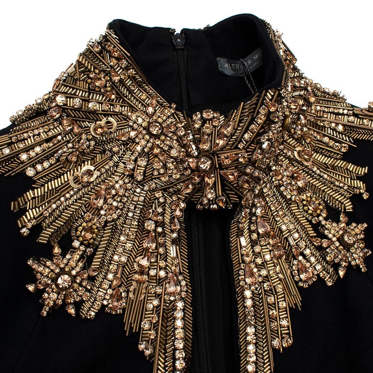 alexander mcqueen black gold dress Oscar de La Renta Mosaic Crystal Embroidered Gown main image 1