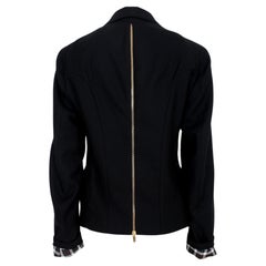 Alexander Mcqueen Black Gold Wool Evening Fitted Blazer 2000s