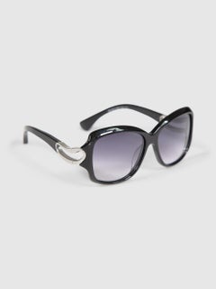 Alexander McQueen Black Gradient Square Sunglasses