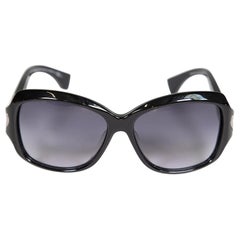 Occhiali da sole quadrati grafici neri di Alexander McQueen