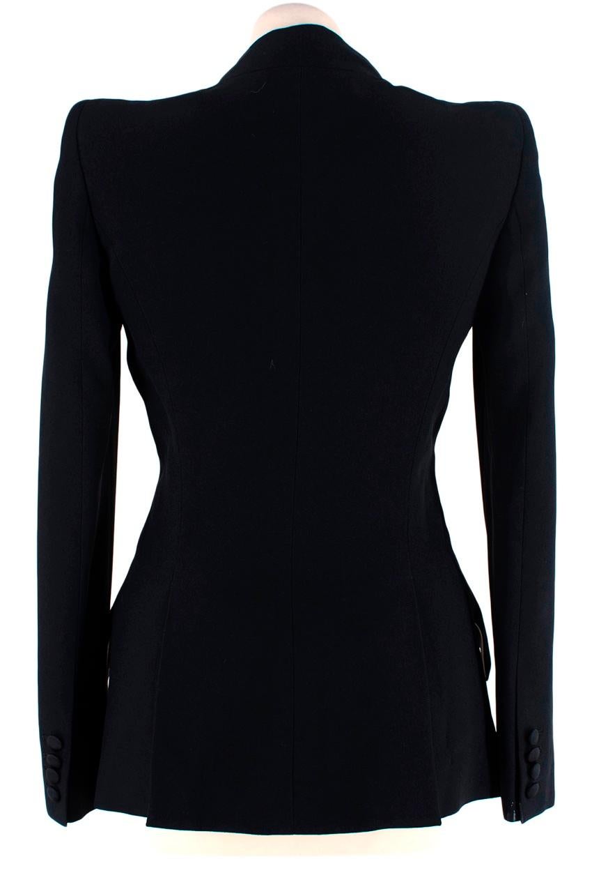 alexander mcqueen grain de poudre wool blazer