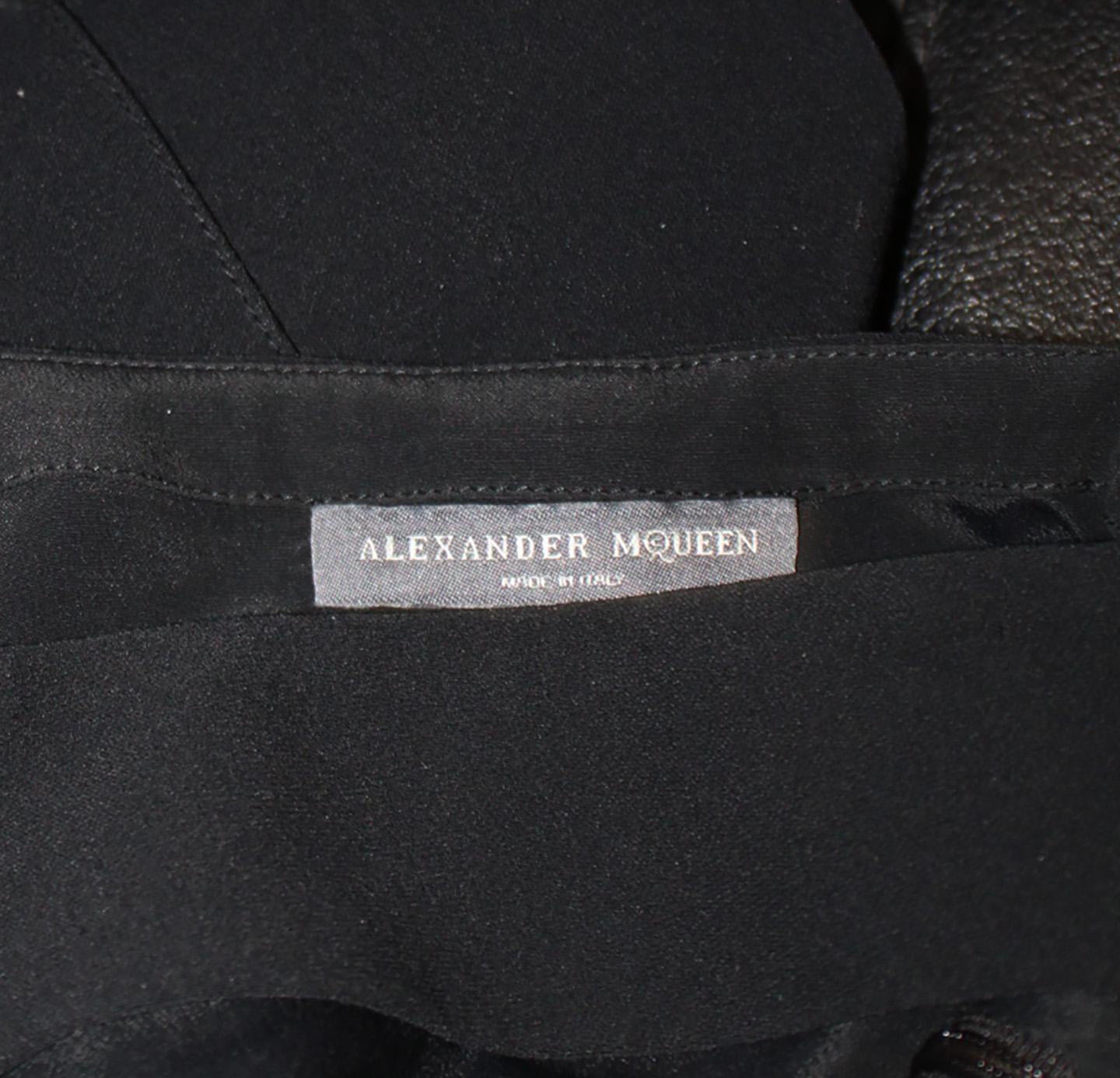 Alexander McQueen Black Halter Mini Dress  44 EU For Sale 1