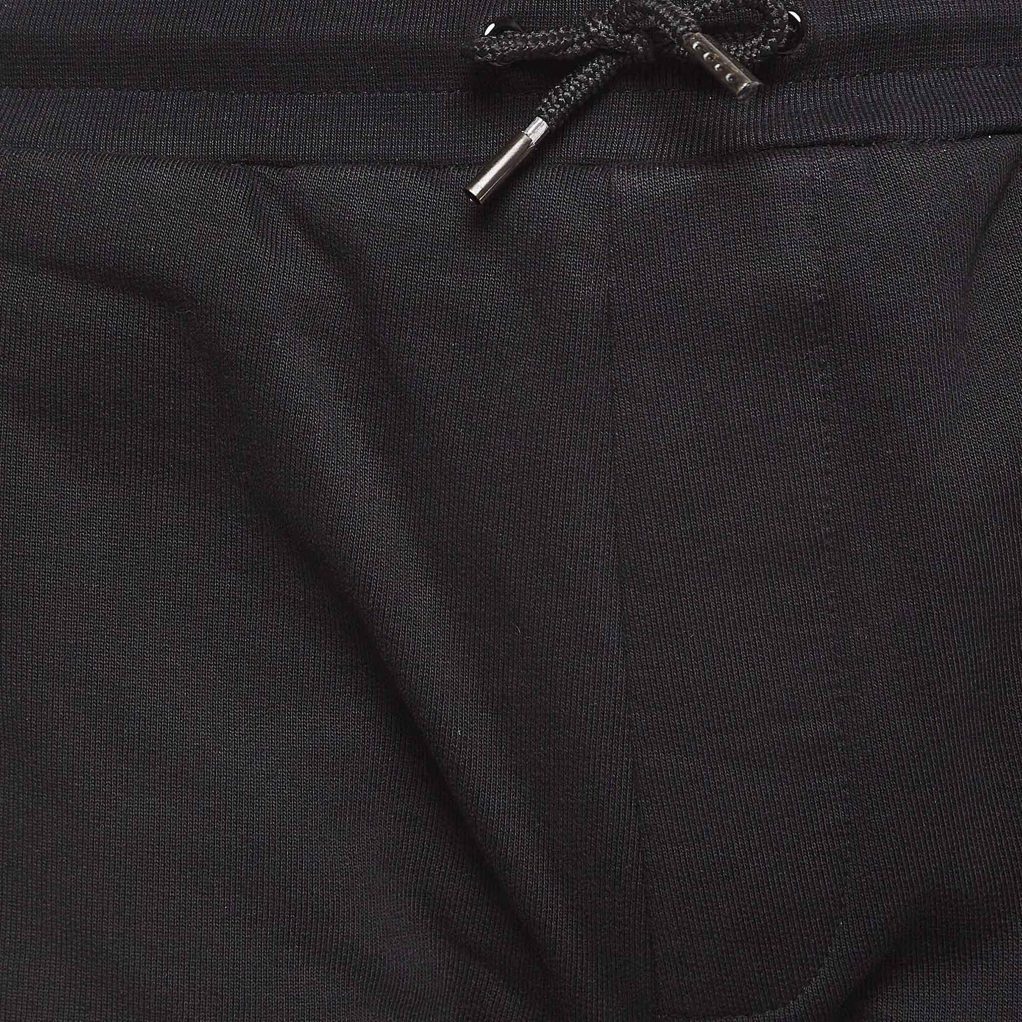 Women's Alexander McQueen Black Heavy Knit Zipper Detail Joggers M For Sale