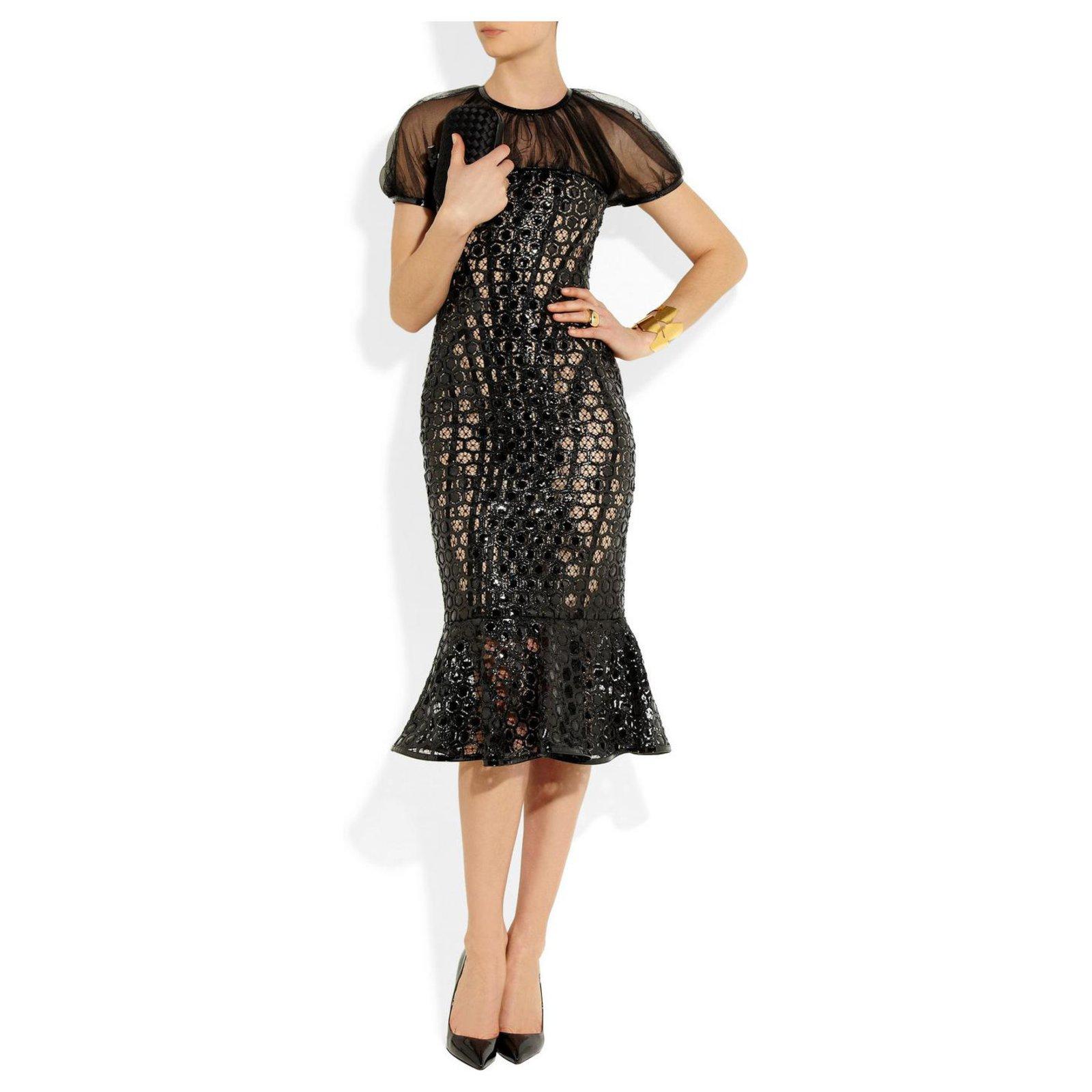 alexander mcqueen honeycomb dress