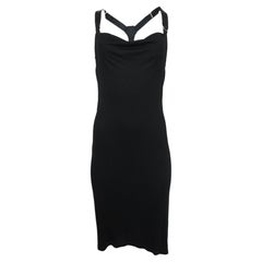 Alexander Mcqueen Black Jersey Suspender Dress