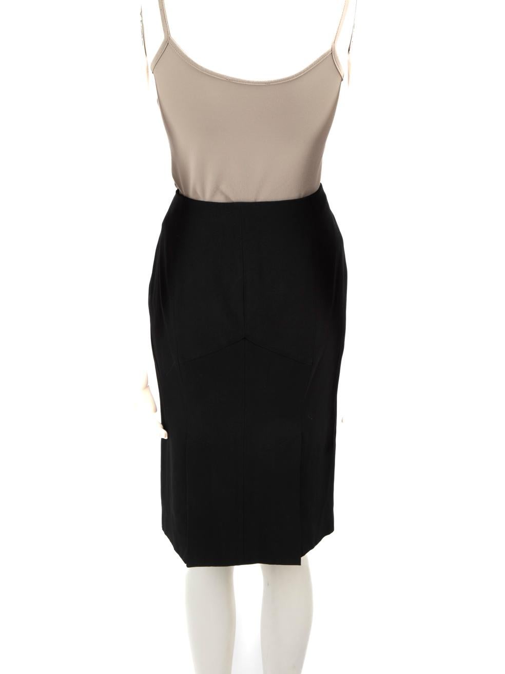 Alexander McQueen Falda lápiz negra hasta la rodilla Talla XS Negro en venta