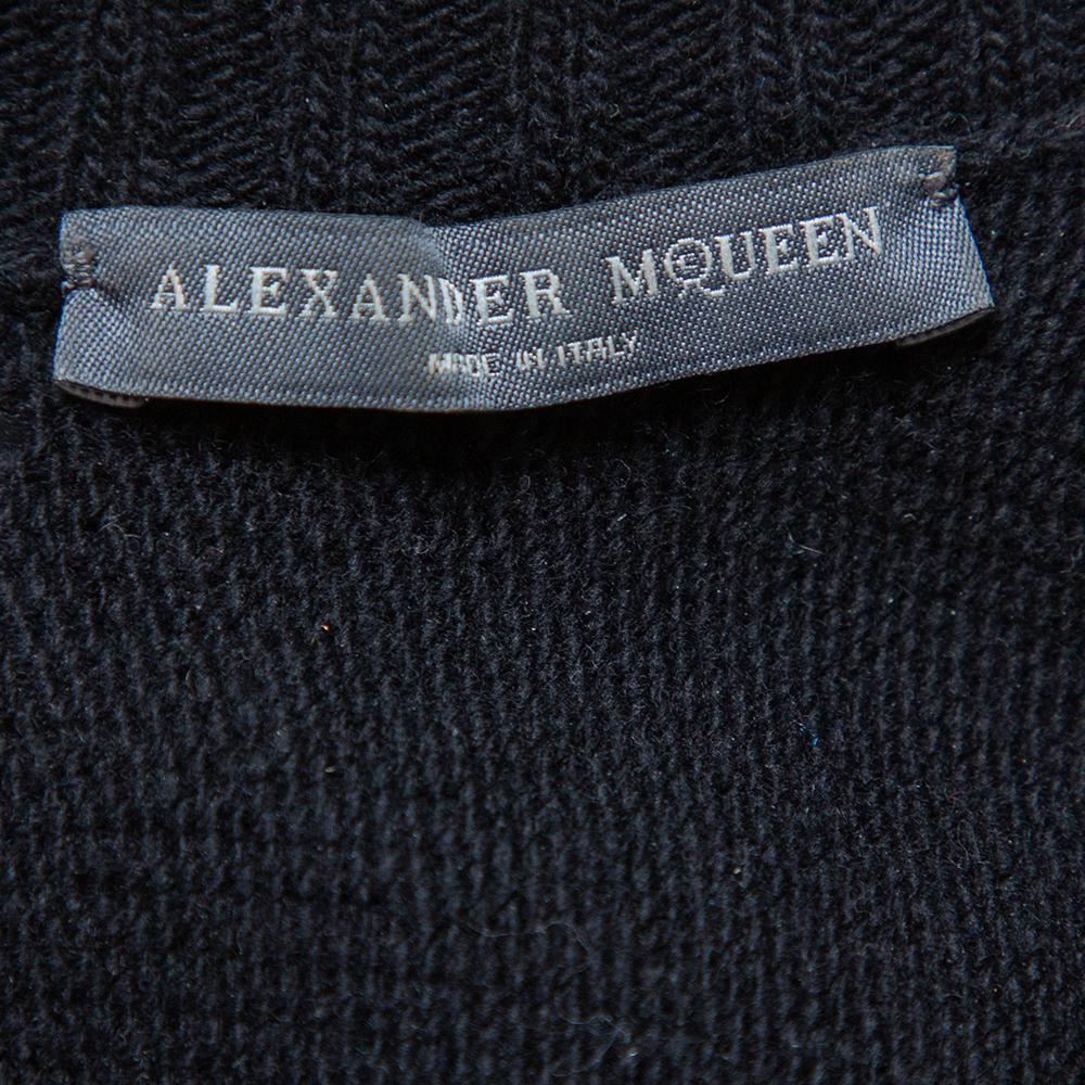 Alexander McQueen Black Knit & Lurex Mesh Maxi Dress M In Good Condition In Dubai, Al Qouz 2