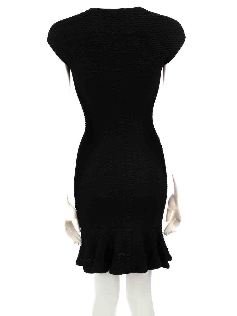 Alexander McQueen Black Knit Sleeveless Mini Dress Size XS In New Condition For Sale In London, GB