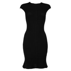 Alexander McQueen Black Knit Sleeveless Mini Dress Size XS