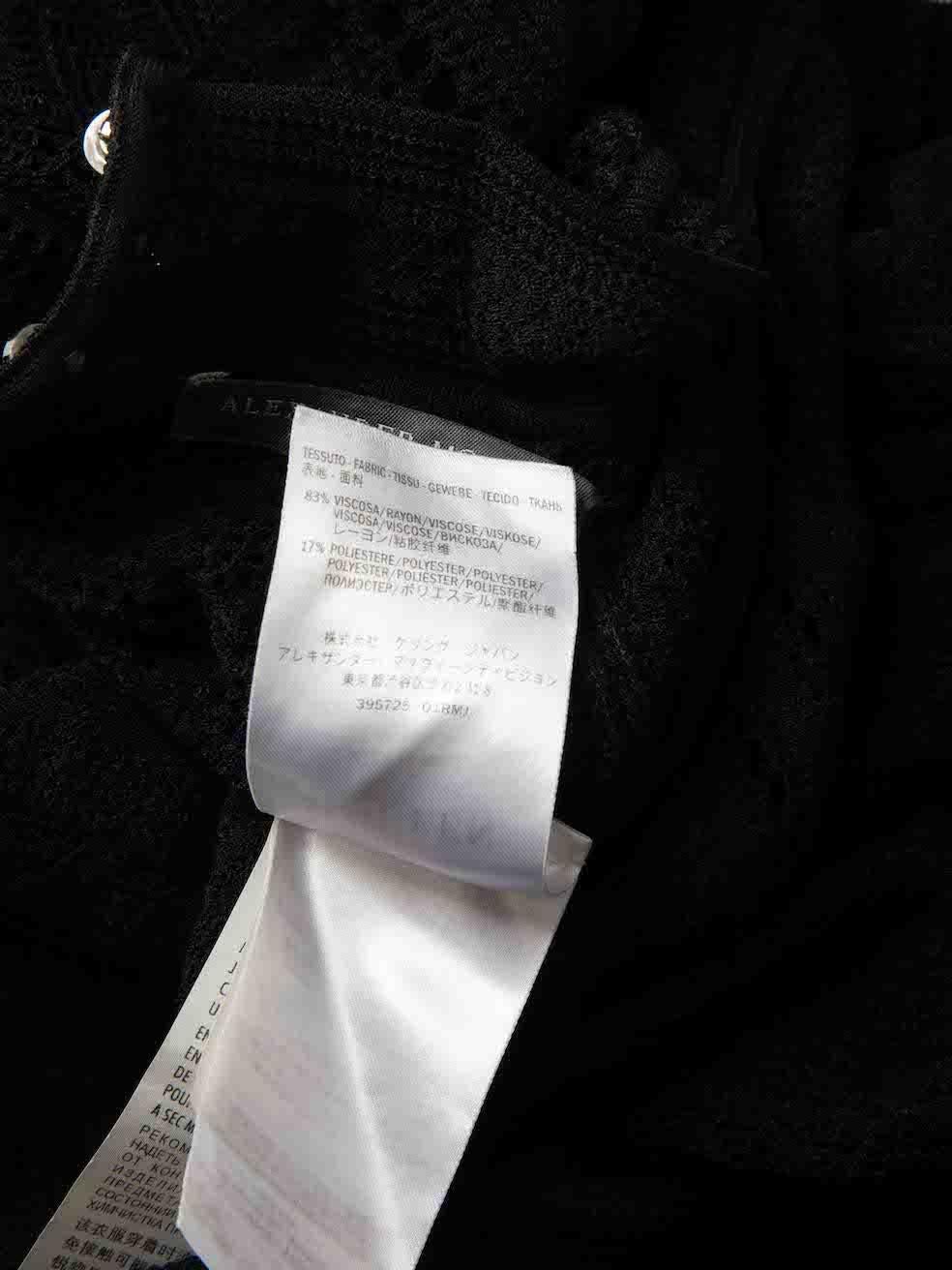 Alexander McQueen Black Knit Stripe Mini Dress Size XS For Sale 3