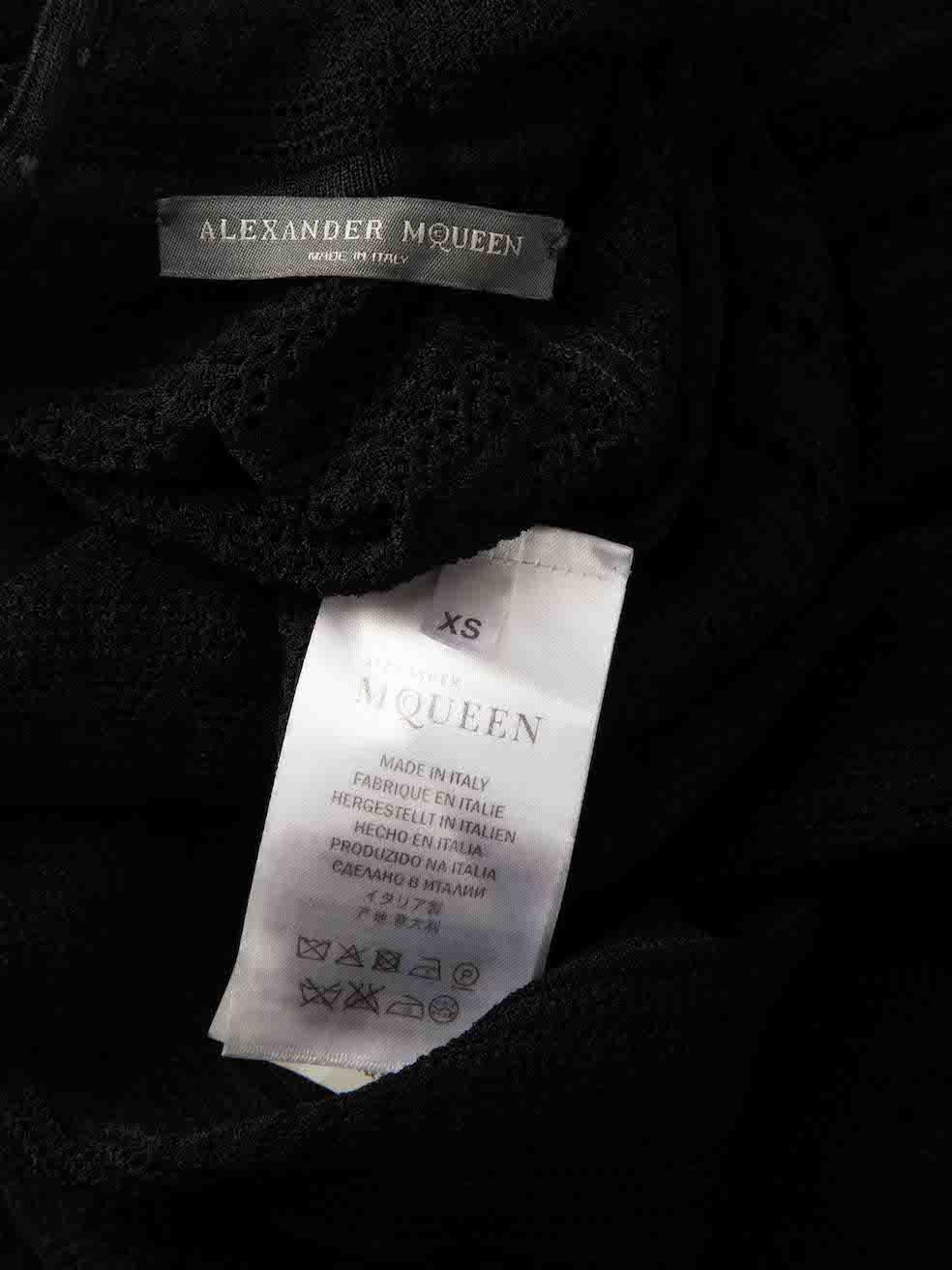 Alexander McQueen Black Knit Stripe Mini Dress Size XS For Sale 4