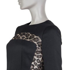 Alexander McQueen black LACE DETAIL PLEATE PEPLUM Blouse Shirt 40 S