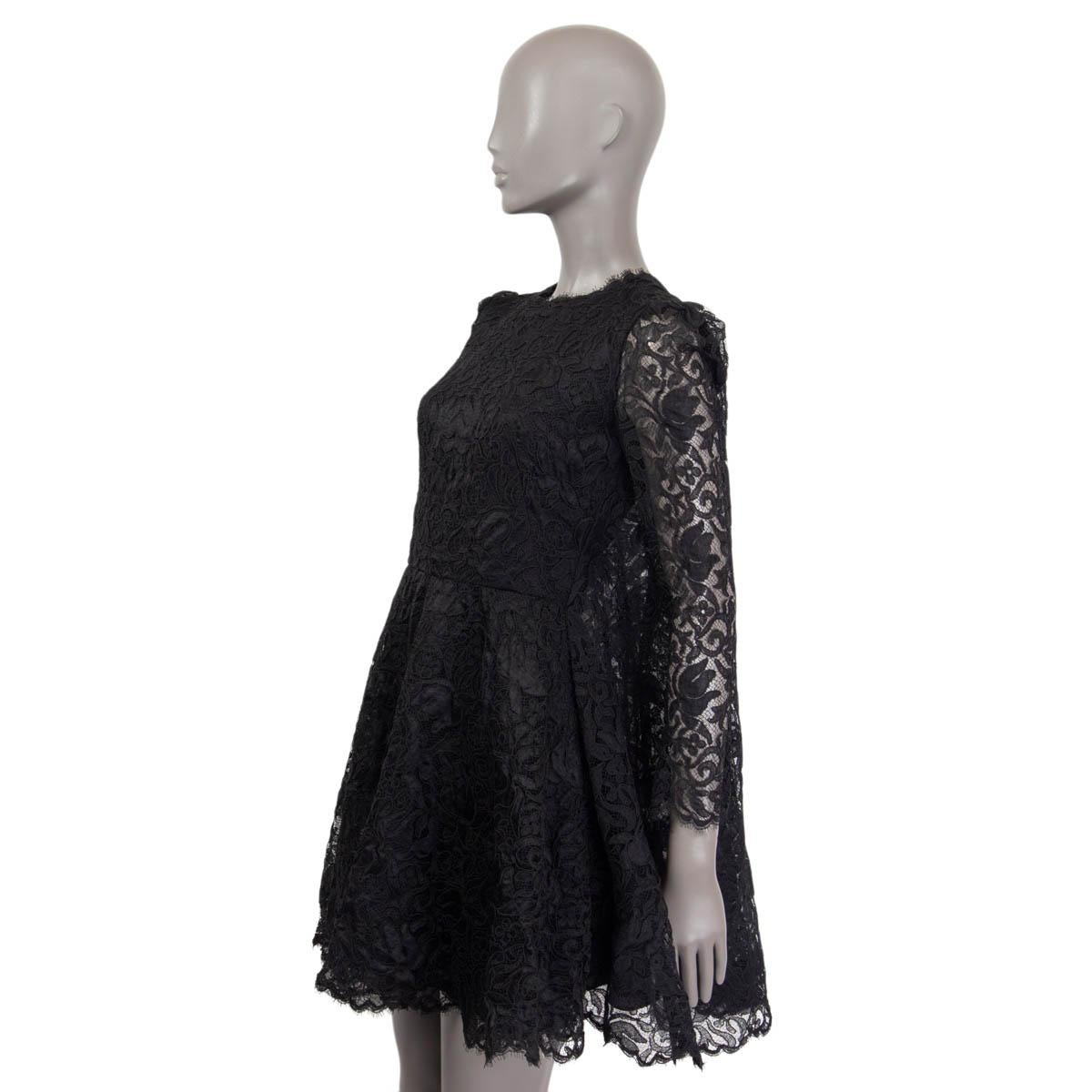 black lace mini dress long sleeve