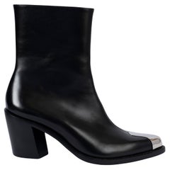 ALEXANDER MCQUEEN Schwarze Lederstiefeletten 2022  BoxCAR Stiefeletten Schuhe 40