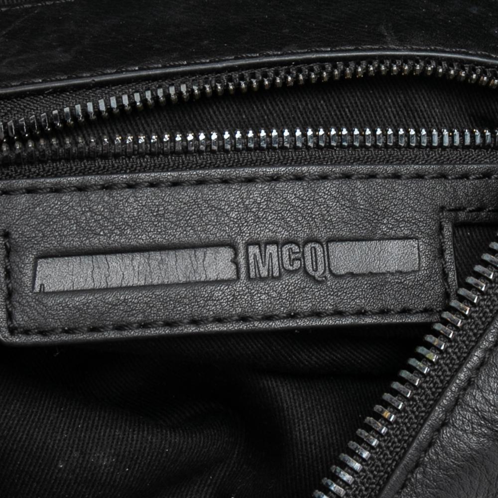 Alexander McQueen Black Leather Backpack 2