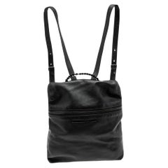 Alexander McQueen Black Leather Backpack