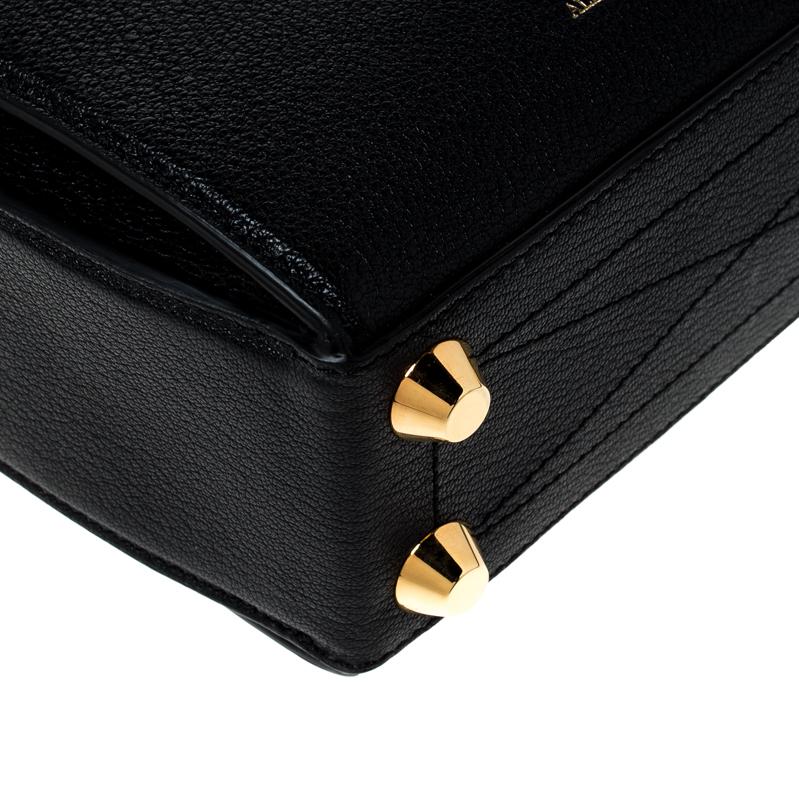 Alexander McQueen Black Leather Box 19 Shoulder Bag 6