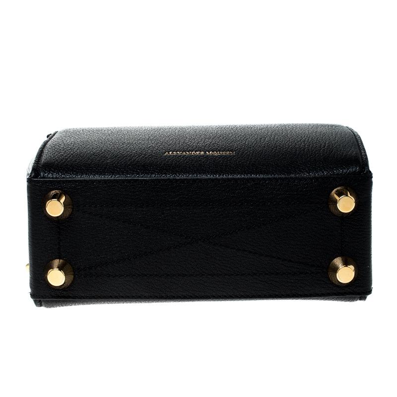 Alexander McQueen Black Leather Box 19 Shoulder Bag 7