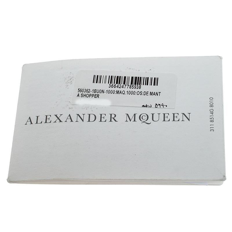 Alexander McQueen Black Leather De Manta Tote 7