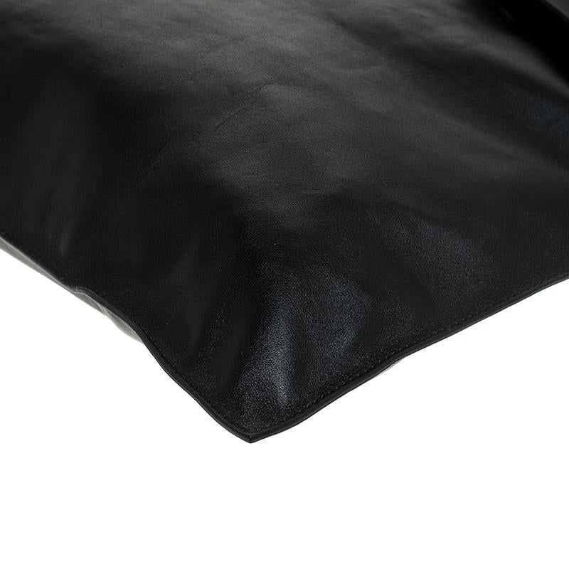 Alexander McQueen Black Leather De Manta Tote 4