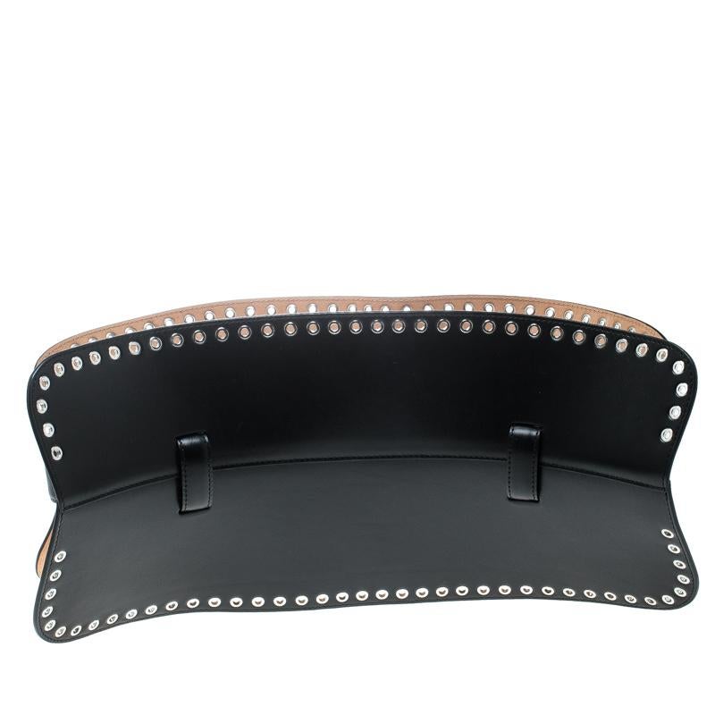 Alexander McQueen Black Leather Eyelet Corset Belt 85 1