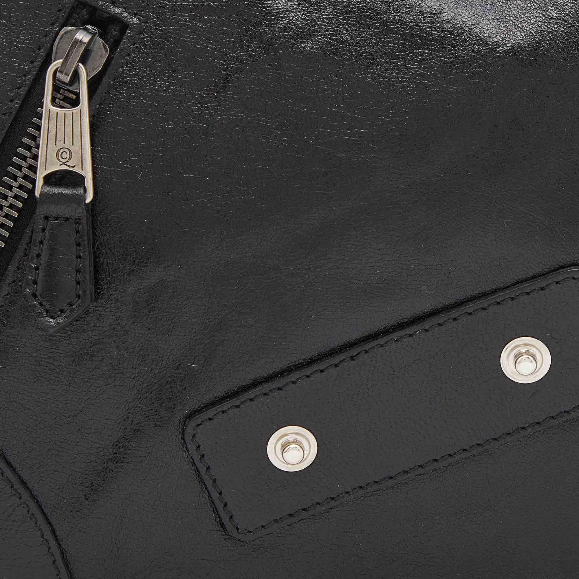 Alexander McQueen Black Leather Faithful Glove Clutch For Sale 4